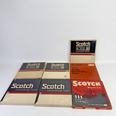 Vintage Prerecorded Scotch Reel to Reel Magnetic Tape Lot (7) 150, 176, 203, 111