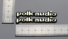 Polk Audio Speaker Badge Logo Emblem Name Plate Premium Gold Acrylic Pair