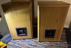 VINTAGE Infinity RS 225 Bookshelf Speakers Light Oak