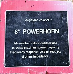 NEW in Box NOS Vintage Radio Shack 8″ POWERHORN INDOOR/OUTDOOR