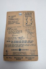 Vintage GE GE170 Quick Clamp Single Wire Connector New Old Stock Sealed Package