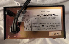 Vintage 1980s Realistic Phono Preamp Model 42-2109 Radio Shack