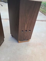 PAIR EMPIRE GRENADIER 6000 SPEAKERS Round Marble Table Top Vintage -PLEASE READ