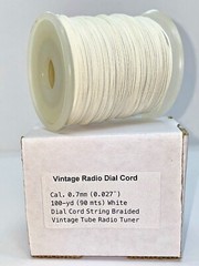 4 Reels Dial Cord Radio, different Cal. 1.5mm, 7mm, 6mm, and 5mm. NOS Heavy cord