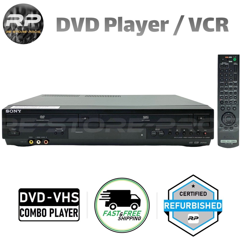 Sony SLV-D380P DVD VCR Combo Player VHS Hi-Fi Stereo Progressive Scan