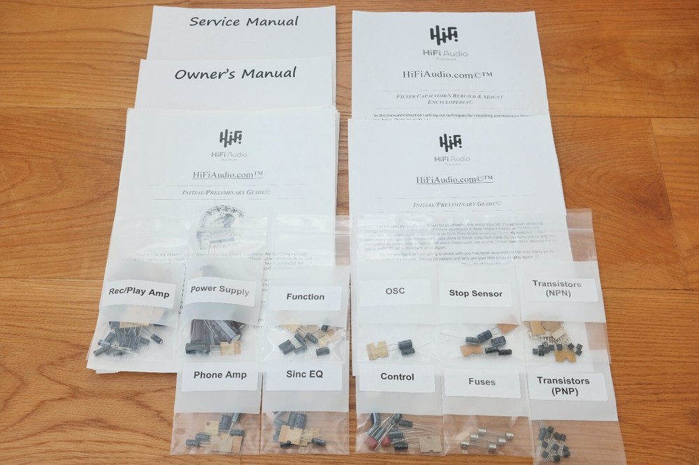 Teac A-3440 reel deck restoration service kit repair rebuild capacitor
