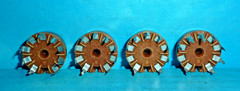 4 Cinch 9 Pin Noval Tube Sockets for PC Board Mount Solder in Vintage NOS