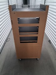 Vintage Denon Stereo Cabinet Rack Stand Audio Equipment 5 Tier Record Holder