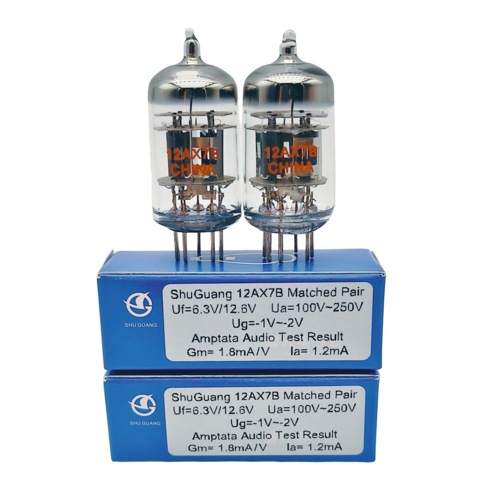 ECC83 12AX7B / Matched Pair / ShuGuang / Vacuum Tube / Valve Amp / Original Box