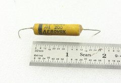 NOS Qty 2 Aerovox .01uF 10% 200V Capacitors Matched Pair Paper Wax Tone Caps USA