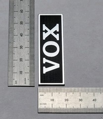 VOX Amplifier Badge Logo Emblem Custom Made Brushed Silver