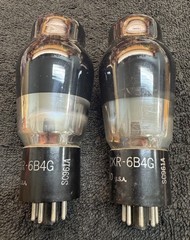 2 NOS Matched KenRad JAN 6B4G Black Glass Tubes