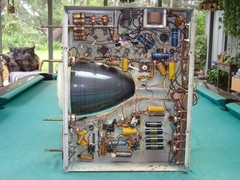 Vintage 1940’s Automatic Model TV-709, 7″ Table Top TV in Mahogany Cabinet