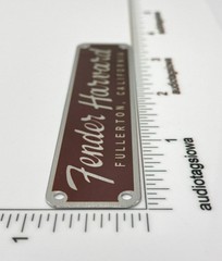 Fender Harvard Logo for Amp or Case Badge Custom Made Aluminum with Screws