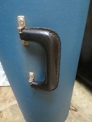 VINTAGE EXTERNAL SPEAKER BLUE TWEED CHROME 29″ BARREL HALF MOON