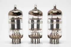 3 – Bell & Howell 12AU7 Vacuum Tubes / Short Gray Plates – O Getters — KT1