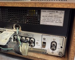 THE FISHER 800-T Stereo Receiver 500-TX with Remote RK-30, Wood Cabinet & Manual