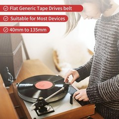 Cassette Tape Rubber Belts 2mm Width 50PCS Mixed Sizes 40-135MM Drive Repair Kit