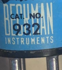 Sylvania 1229 For Beckman 932 Electrometer Tube Rare Black/Yellow Glass NOS NIB