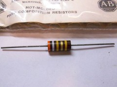 ALLEN BRADLEY Carbon Comp Resistor RCR 390k 5% 2 watt (1)