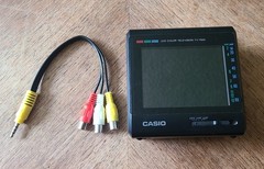 CASIO TV-7500 3.3inch Vintage Portable LCD TV – With 3.5mm To Av Cord. Has Cover