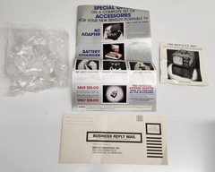 Vintage Bentley Portable 5″ Black &White TV Model 100C Retro Gaming Prop Display