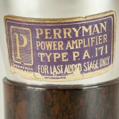 (1) Tested Perryman PA 171 Tube Type 71A Marbled Brown Bakelite Base Globe