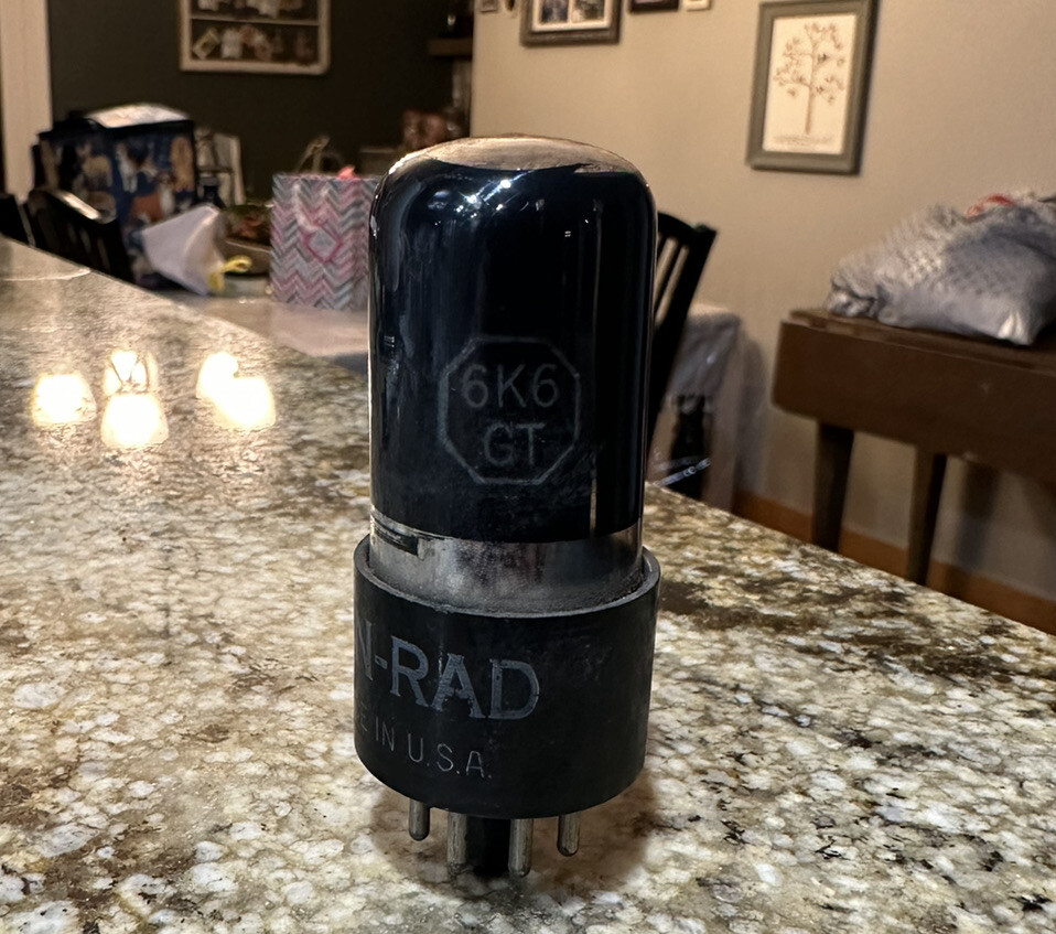 6K6gt Ken-Rad Tube Black Glass Tested Good On B&K 625
