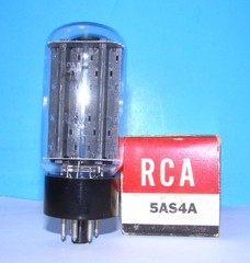 5AS4A NOS RCA amplifier radio audio rectifier electron vacuum tube tested 5U4GB