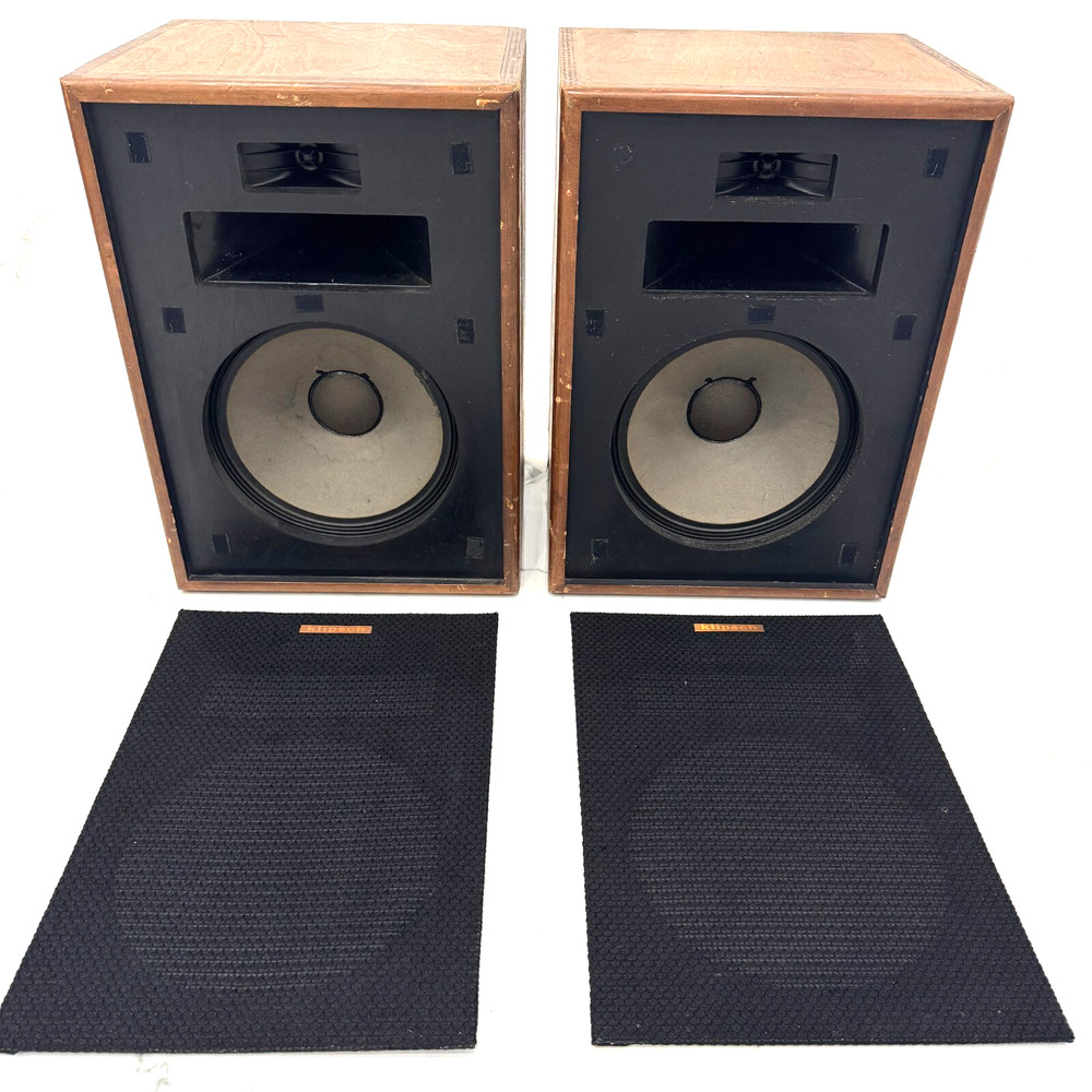 Vintage Pair of Rare Klipsch Heresy Loud Speaker System + Video
