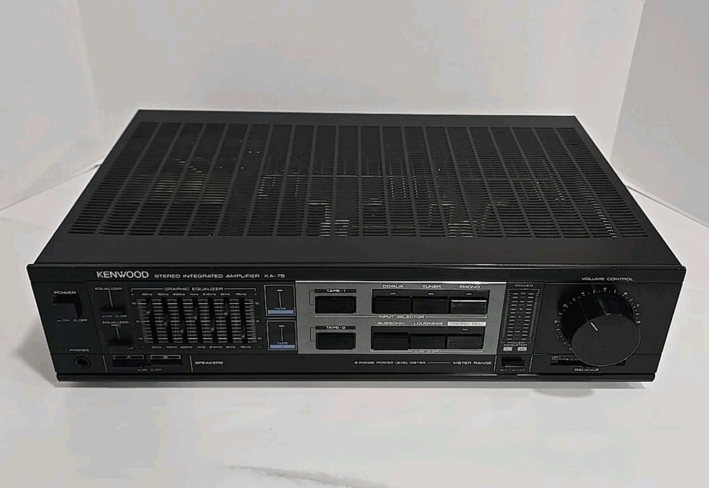🔥 1986 Kenwood KA-75 Integrated Stereo Amplifier Graphic EQ 80 Watts Per WORKS