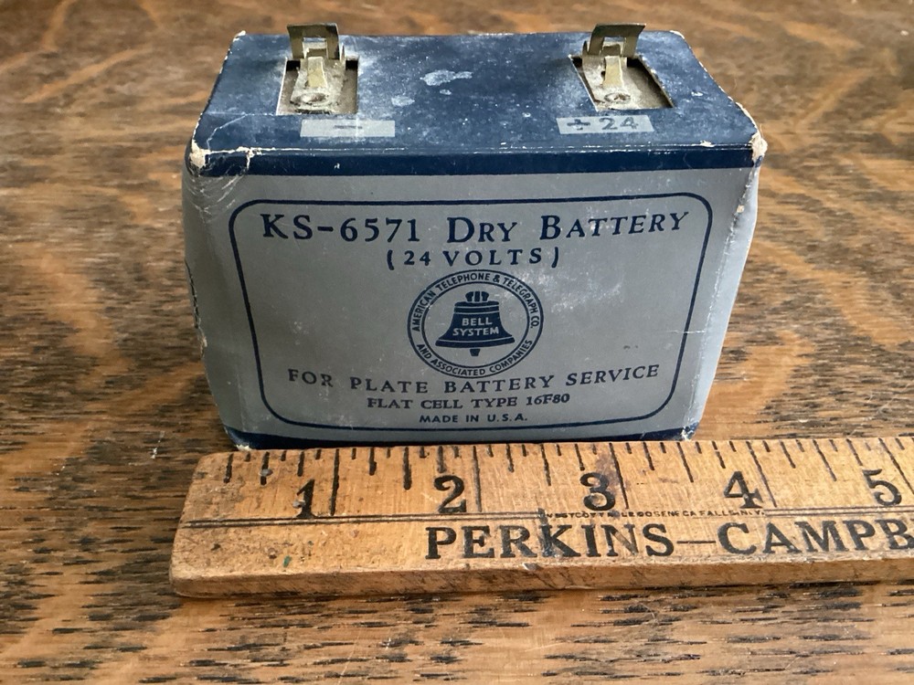 Vintage Bell System KS-6571 Dry Battery 24V AT&T 1963 Telephone Equipment