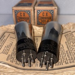 Matched Pair RCA Cunningham CX301A Globe Vacuum Tube Amplitrex NOS New In Box