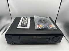 Sony SLV-685HF VHS Player Recorder Black Hi-Fi Universal Remote Cables Tested