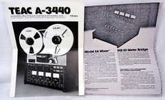 TEAC A-3440 4-Channel Multitrack Tape Deck Manual + Magazine Article 1980 (USA)