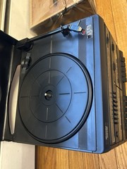 Vintage Turntable Stereo Radio Equalizer Electro Brand Speakers New wDefectVIDEO