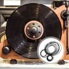 90pcs Cassette Rubber Belts Recorder Belts Cassette Tape Machine Belts Recorder