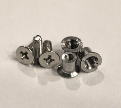 SET OF 3 STEEL BARREL NUTS & SCREWS FOR 10.5″ METAL NAB TAPE REELS