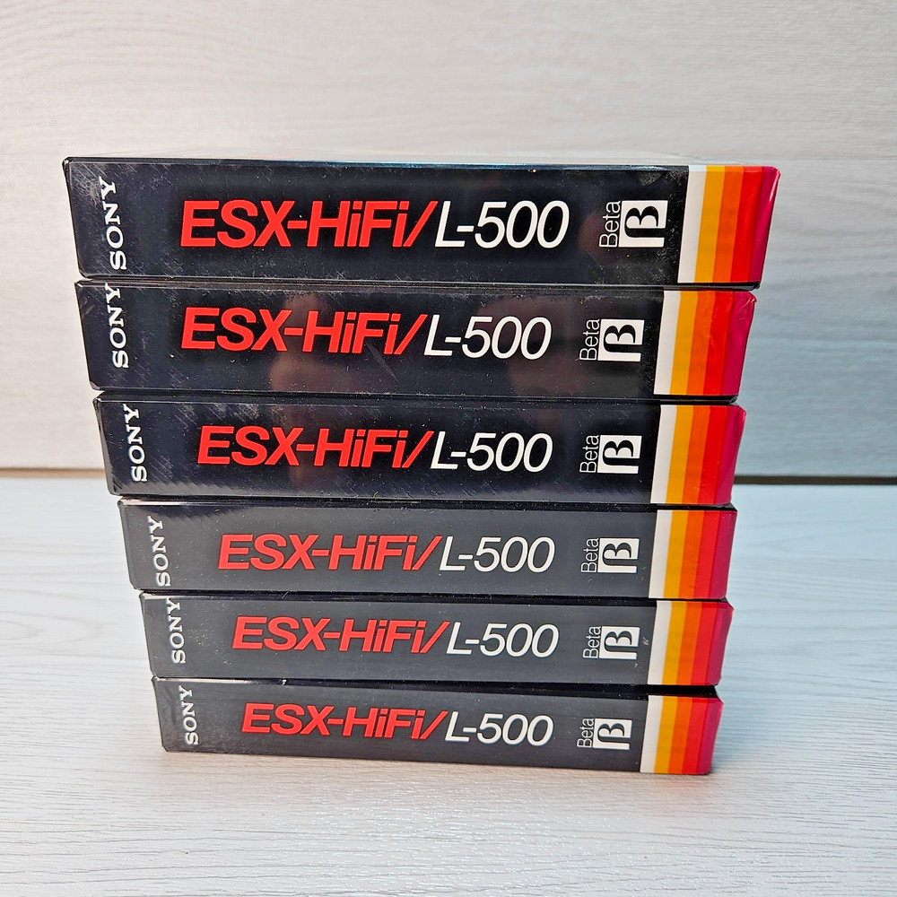 Sony L-500 ESX-HiFi Excellent Super Hi-Fi Beta Tapes Lot of 6 NEW Sealed