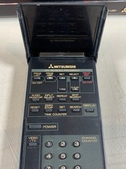 Parts Repair Only Mitsubishi HS-U50 VCR w/ OEM Remote Control Box VHS Player