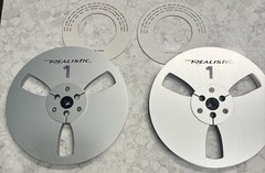 Pair of Vintage Realistic Metal 7″ Take Up Reels No. 44-280 Mint