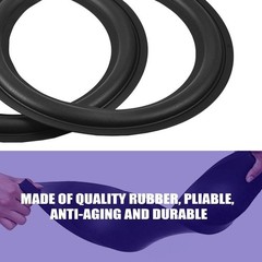 2pcs 8″ Speaker Rubber Perforated Subwoofer Surround Rings US