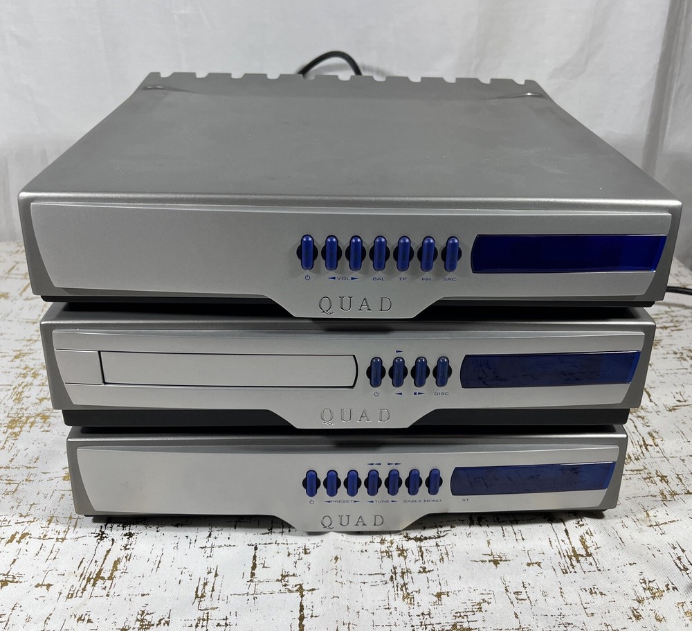 Quad 99 CD Player DAC Tuner Amp 3 Piece Set Lot Audiophile VTG