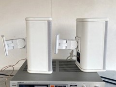 Vintage ADVENT Indoor Outdoor Mini Advent Speakers with Wall Mounts. Works Great