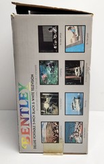Vintage Bentley Portable 5″ Black &White TV Model 100C Retro Gaming Prop Display