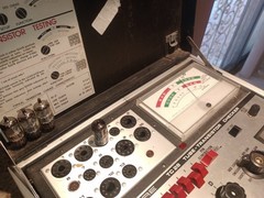 (5) Amperex 6DJ8 Tubes Dimple Disc Getter ALL TEST STRONG