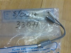 VTG SWITCHCRAFT 3 PIN DIN MALE TO 2 RCA FEMALE Y ADAPTER,NOS