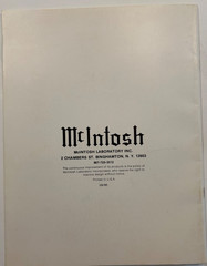 MCINTOSH C32 STEREO PREAMPLIFIER OWNERS MANUAL