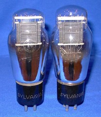 Marginal Pair Sylvania Type 10 Bright Filament Vacuum Tubes