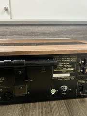 Pioneer SX-737 AM/FM Stereo Receiver Silver Face w/ Wood Case